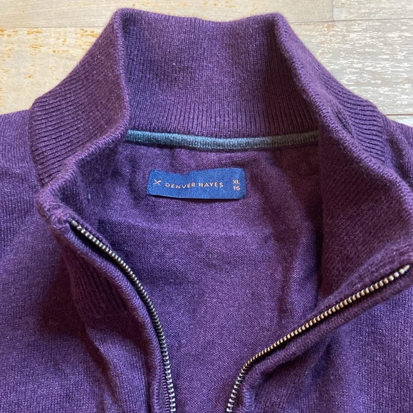 DENVER HAYES  Knit Half Zip Sweater Pullover Sweater - Picture 6 of 11